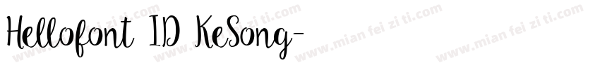 Hellofont ID KeSong字体转换